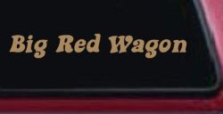 Big Red Wagon Car or Truck Vinyl Window Decal Sticker (Light Brown)