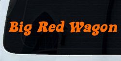 Big Red Wagon Car or Truck Vinyl Window Decal Sticker (Orange)