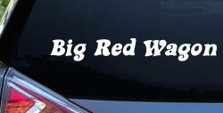 Big Red Wagon Car or Truck Vinyl Window Decal Sticker