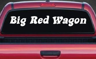 Big Red Wagon Car or Truck Vinyl Window Decal Sticker