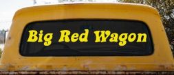 Big Red Wagon Car or Truck Vinyl Window Decal Sticker (Yellow)