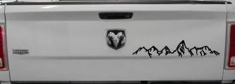 Teton Montain Range Car or Truck Vinyl Window Decal Sticker (Black)