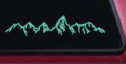 Teton Montain Range Car or Truck Vinyl Window Decal Sticker (Mint)
