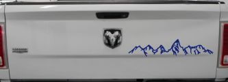 Teton Montain Range Car or Truck Vinyl Window Decal Sticker (Navy)