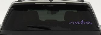 Teton Montain Range Car or Truck Vinyl Window Decal Sticker (Purple)