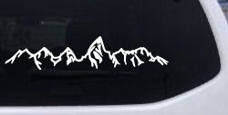 Teton Montain Range Car or Truck Vinyl Window Decal Sticker