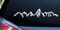 Teton Montain Range Car or Truck Vinyl Window Decal Sticker