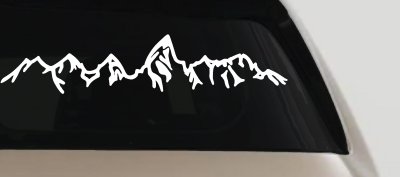 Teton Montain Range Car or Truck Vinyl Window Decal Sticker