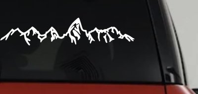 Teton Montain Range Car or Truck Vinyl Window Decal Sticker