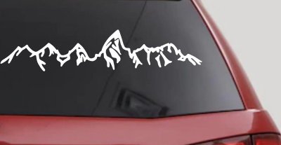Teton Montain Range Car or Truck Vinyl Window Decal Sticker