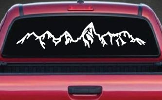 Teton Montain Range Car or Truck Vinyl Window Decal Sticker