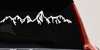 Teton Montain Range Car or Truck Vinyl Window Decal Sticker