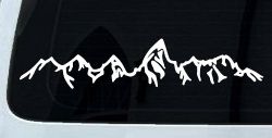 Teton Montain Range Car or Truck Vinyl Window Decal Sticker