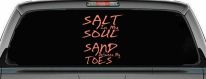 Salt Sand Beach Decal Car or Truck Vinyl Window Decal Sticker (Coral)