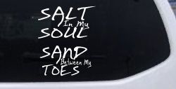 Salt Sand Beach Decal Car or Truck Vinyl Window Decal Sticker
