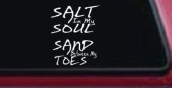 Salt Sand Beach Decal Car or Truck Vinyl Window Decal Sticker