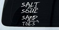Salt Sand Beach Decal Car or Truck Vinyl Window Decal Sticker