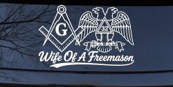Wife of a Freemason Shriner 32 degree Car or Truck Vinyl Window Decal Sticker