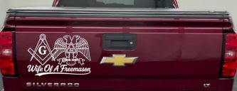 Wife of a Freemason Shriner 32 degree Car or Truck Vinyl Window Decal Sticker