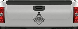 Freemason Shriner 32 Degree Car or Truck Vinyl Window Decal Sticker (Black)