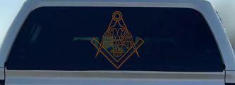 Freemason Shriner 32 Degree Car or Truck Vinyl Window Decal Sticker (Copper)