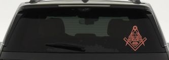 Freemason Shriner 32 Degree Car or Truck Vinyl Window Decal Sticker (Coral)