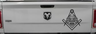 Freemason Shriner 32 Degree Car or Truck Vinyl Window Decal Sticker (Matte Black)