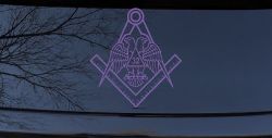 Freemason Shriner 32 Degree Car or Truck Vinyl Window Decal Sticker (Purple)