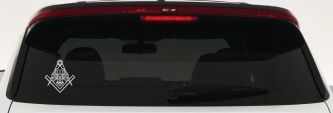 Freemason Shriner 32 Degree Car or Truck Vinyl Window Decal Sticker (White)