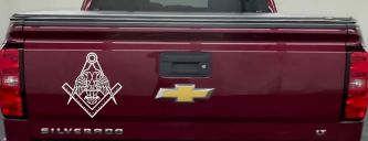 Freemason Shriner 32 Degree Car or Truck Vinyl Window Decal Sticker (White)