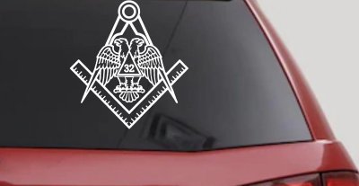 Freemason Shriner 32 Degree Car or Truck Vinyl Window Decal Sticker