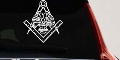 Freemason Shriner 32 Degree Car or Truck Vinyl Window Decal Sticker