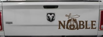 Noble Fez Hat Shriner Car or Truck Vinyl Window Decal Sticker (Brown)