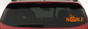 Noble Fez Hat Shriner Car or Truck Vinyl Window Decal Sticker (Orange)