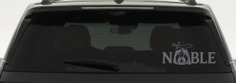 Noble Fez Hat Shriner Car or Truck Vinyl Window Decal Sticker (Silver)