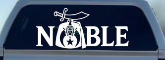 Noble Fez Hat Shriner Car or Truck Vinyl Window Decal Sticker