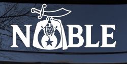 Noble Fez Hat Shriner Car or Truck Vinyl Window Decal Sticker
