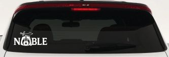 Noble Fez Hat Shriner Car or Truck Vinyl Window Decal Sticker (White)