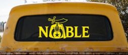 Noble Fez Hat Shriner Car or Truck Vinyl Window Decal Sticker (Yellow)