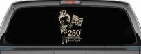 Betty Boop United States 250th Birthday Car or Truck Vinyl Window Decal Sticker (Desert Sand)
