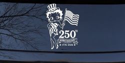 Betty Boop United States 250th Birthday Car or Truck Vinyl Window Decal Sticker