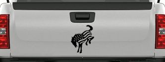 Ford Bronco American Flag Car or Truck Vinyl Window Decal Sticker (Black)