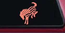 Ford Bronco American Flag Car or Truck Vinyl Window Decal Sticker (Coral)