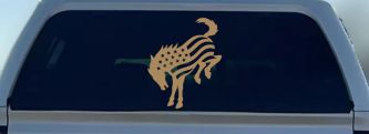 Ford Bronco American Flag Car or Truck Vinyl Window Decal Sticker (Light Brown)