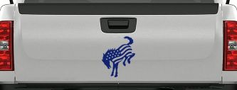 Ford Bronco American Flag Car or Truck Vinyl Window Decal Sticker (Navy)