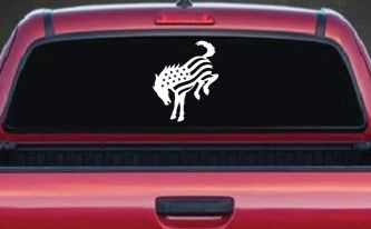 Ford Bronco American Flag Car or Truck Vinyl Window Decal Sticker