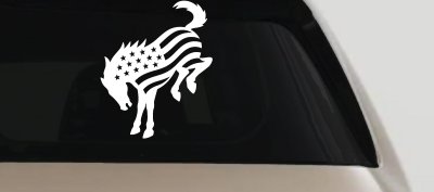 Ford Bronco American Flag Car or Truck Vinyl Window Decal Sticker