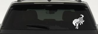 Ford Bronco American Flag Car or Truck Vinyl Window Decal Sticker (White)