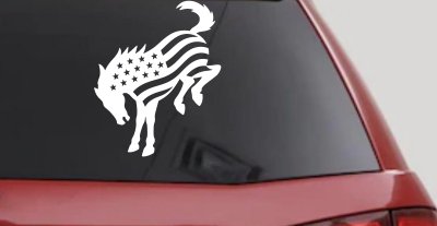 Ford Bronco American Flag Car or Truck Vinyl Window Decal Sticker