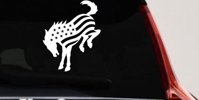 Ford Bronco American Flag Car or Truck Vinyl Window Decal Sticker